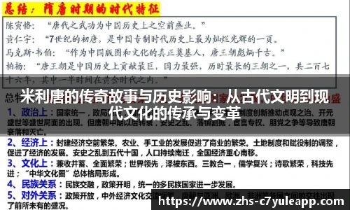 米利唐的传奇故事与历史影响：从古代文明到现代文化的传承与变革